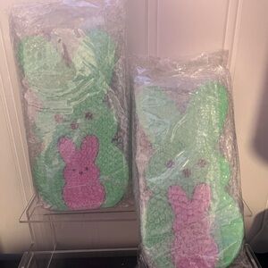 Green and Pink PEEPS nesting set 9”
